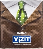 Презервативи латексні Vizit Dotted, точкові, 3 шт. - Pampik