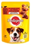 Влажный корм Pedigree для собак, говядина и печень в желе, 100г - Pampik