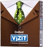 Презервативи латексні Vizit Dotted, точкові, 3 шт. - Pampik - 11