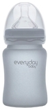 Скляна пляшка для годування Everyday Baby із силіконовим захистом, 150 мл, рожевий (10208) - Pampik