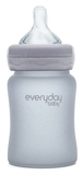 Скляна пляшка для годування Everyday Baby із силіконовим захистом, 150 мл, рожевий (10208) - Pampik - 2