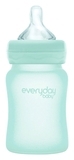 Скляна пляшечка для годування Everyday Baby із силіконовим захистом, 150 мл, м'ятний (10207) - Pampik - 2