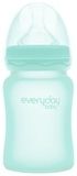 Скляна пляшечка для годування Everyday Baby із силіконовим захистом, 150 мл, м'ятний (10207) - Pampik