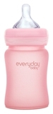 Скляна пляшка для годування Everyday Baby із силіконовим захистом, 150 мл, м'ятний (10207) - Pampik - 2