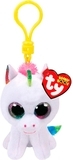 Мягкая игрушка-брелок TY Beanie Boo's Белый единорог Pixy, 12 см (35040) - Pampik