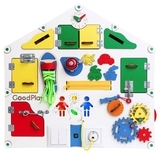 Розвиваюча дошка-будинок GoodPlay, з підсвічуванням, 55х52х11 см (D004) - Pampik - 2