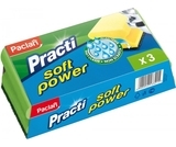 Губки Paclan кухонні Practi Soft Power 3шт