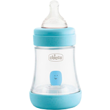 Пляшечка для годування Chicco Perfect 5, з силіконовою соскою, 150 мл, блакитний (20211.20.40) - Pampik