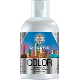 Шампунь Dallas Color Protecting для окрашенных и поврежденных волос с льняным маслом и УФ-фильтром, 1000 мл - Pampik