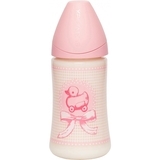 Пляшка для годування Suavinex Історії малюків, 270 мл, рожевий (304381/1) - Pampik