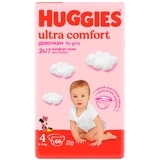 Подгузники на липучках для девочек Huggies Ultra Comfort 4 (8-14 кг), 66 шт. - Pampik - 2