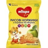 Рисовые коржики Milupa с морковкой и яблоком, 40 г - Pampik