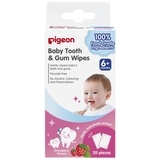 Серветки Pigeon Baby Tooth & Gum, для молочних зубів та ясен, з ароматом полуниці, 20 шт. - Pampik