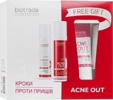 Набір Biotrade Acne Out 3 в 1 для жирної та проблемної шкіри та шкіри з акне 60 мл + 60 мл + 50 мл - Pampik