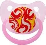 Пустушка силіконова Lindo, анатомічна, 6-12 міс., рожевий (А 32/6-12 роз) - Pampik