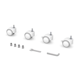 Комплект коліс для ліжечок Верес ЛД3, ЛД6, ЛД12, ЛД13, ЛД15, ЛД16, ЛД18, ЛД19, Монако, білий (34.3.1.1.1.4.06) - Pampik