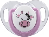 Силіконова ортодонтична пустушка Mamajoo Корівка, 12+ міс., рожевий з білим (MMJ3251) - Pampik - 3