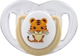 Силиконовая ортодонтическая пустышка Mamajoo Тигр, 0-6 мес., бежевый с белым, 2 шт. (MMJ3039) - Pampik - 2