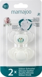 Силиконовая ортодонтическая пустышка Mamajoo Сова, 12+ мес., белый, 2 шт. (MMJ3084) - Pampik