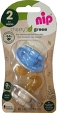 Круглая пустышка Nip Вишенка Зеленая серия, 6+, голубой с белым, 2 шт. (91013) - Pampik