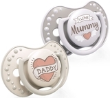 Пустушка силіконова Lovi I love, симетрична, 3-6 міс., 2 шт. (22/867) - Pampik - 3