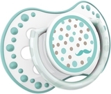 Пустушка силіконова динамічна Lovi Retro baby, 0-3 міс., 2 шт., блакитний (22/803boy) - Pampik - 3