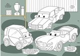 Перша кольорова розмальовка з розвивальними завданнями. Малюємо машинки - Pampik - 3