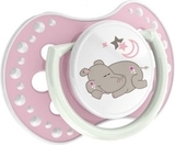 Силиконовая динамическая пустышка Lovi Night & Day Бегемотики, 3-6 мес., 2 шт. (22/810girl) - Pampik - 3