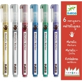 Набір фломастерів з металевим блиском Djeco 6 шт. - Pampik
