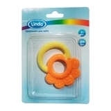 Прорізувач для зубів Lindo, силіконовий, помаранчевий з бежевим (TH 2016007 о) - Pampik