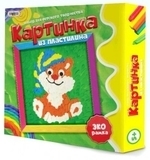 Набор для творчества "Картинка из пластилина", Котик Strateg - Pampik