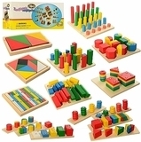 Деревянная игрушка "Геометрика MD 2404", 14 игр Shantou - Pampik