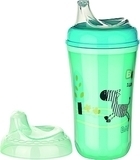 Чашка пластмассовая Baby-Nova с силиконовой насадкой, голубая, 300 мл (3965427) - Pampik