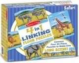 Пазл напольный 4 в 1 "Linking Floor Puzzles. Сафари" Melissa&Doug - Pampik