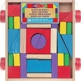 Набор деревянных блоков на тележке Melissa&Doug - Pampik