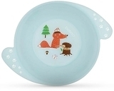 Тарелочка с ручками глубокая Baboo Love story Fox, от 6 месяцев, голубая (90430) - Pampik