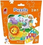 Пазли Vladi Toys 2 в 1 Зоопарк з міні-грою, 49 елементів (RK1140-06) - Pampik