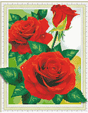 Алмазная мозаика "Красные дикие розы", 40х50 см Strateg - Pampik