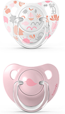 Пустышка анатомическая "Истории малышей" 0-6 мес, розовая, 2 шт Suavinex - Pampik