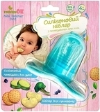 Ниблер силиконовый "Nibi Teether 2in1", голубой Kinderenok - Pampik