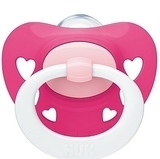 Пустышка Signature, силикон р.2, розовые сердечки NUK - Pampik