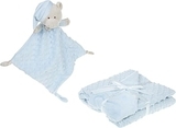 Набор "Плед Bubble + игрушка-одеялко Dou Dou Bear",", blue Interbaby - Pampik