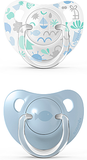 Пустышка анатомическая "Истории малышей" 0-6 мес, голубая, 2 шт Suavinex - Pampik