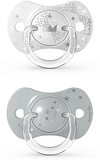 Пустышка с физиологической соской (набор 2 шт.), "Spread Joy -Волшебные истории", 0-6 месяцев, жемчужная корона Suavinex, набор 2 шт. - Pampik