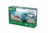 Пасажирський поїзд експрес з машиністом Brio, на батарейках, для дерев'яної залізниці, 3 елементи - Pampik