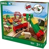Ігровий набір Brio Сільське поселення з поїздом, на батарейках - Pampik