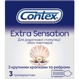 Презервативи латексні з силіконовою змазкою Contex Extra Sensation, з великими точками та ребрами, 3 шт. - Pampik - 7
