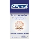 Презервативи латексні з силіконовою змазкою Contex Extra Sensation, з великими точками та ребрами, 12 шт. - Pampik - 7