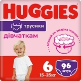 Підгузки-трусики для дівчаток Huggies Pant 6 (15-25 кг), 96 шт. - Pampik