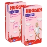 Підгузки-трусики для дівчаток Huggies Pant 5 (12-17 кг) M-Pack +, 104 шт. - Pampik - 2